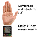 Automatic Wrist Blood Pressure Monitor by Paramed:Blood-Pressure Kit of Bp Cuff + 2AAA and Carrying case - Irregular Heartbeat Detector- FDA approved