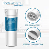 Crystala Filters Compatible with GE XWF Water Filter, Replacement for GE SmartWater Refrigerator Water Filter, (2 PACK)