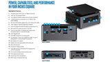 Intel NUC NUC7i5BNK Mini PC/HTPC, Intel Dual-Core i5-7260U Upto 3.4GHz, 8GB DDR4, 128GB SSD, WiFi, Bluetooth, Thunderbolt 3, 4k Support