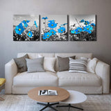 Flowers Wall Decor Room Decor for Home Bathroom Living Room Framed Canvas Wall Art