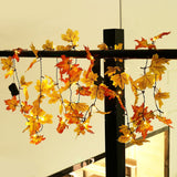 Thanksgiving Decorations Lighted Fall Garland 14.7 Feet 40 LED Autumn Garland (Warm White)