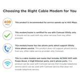 MOTOROLA MT7711 24X8 Cable Modem/Router with Two Phone Ports, DOCSIS 3.0 Modem