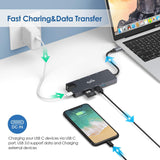 USB C Hub, 9-in-1 USB C Adapter with 4K USB C to HDMI,VGA, USB C Charging, 2 USB 3.0, SD/TF Card Reader