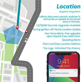 GPS Tracker Vyncs No Monthly Fee OBD, Real Time 3G Car GPS Tracking Trips Free 1 Year Data Plan Teen Unsafe Driving Alert Engine   (Black, 2.56)