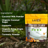 Laird Superfood Coffee Creamer Vegan Turmeric, 8 Ounce (Pack of 1)