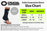 Ankle Brace Compression Support Sleeve (1 Pair) - BEST Ankle Compression Socks for Plantar Fasciitis, Arch Support, Foot & Ankle Swelling
