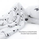 upsimples Baby Swaddle Blanket Unisex Swaddle Wrap Soft Silky Bamboo Muslin Swaddle Blankets Neutral Receiving Blanket f Large 47 x 47 inches