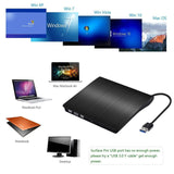 [Updated Version] External CD Drive, ACETEND USB 3.0 Portable CD DVD +/-RW Drive Slim DVD/CD ROM Rewriter Burner Writer, High Speed Transfer (Gray)