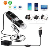 Jiusion 40 to 1000x Magnification Endoscope, 8 LED USB 2.0 Digital Microscope, Mini Camera with OTG Adapter and Metal Stand