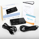 USB Switch Selector, KVM Switcher for 2 PC Sharing 4 USB Devices, One-Button Swapping for Keyboard, Mouse, Scanner, Printer, Computer