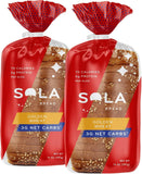 SOLA Golden Wheat Low Carb Sandwich Bread Loaf (2 Pack)