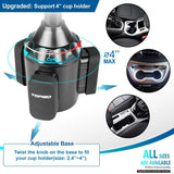 TOPGO [Upgraded] Cup Holder Phone Mount Universal Adjustable Gooseneck Cup Holder Cradle Car Mount