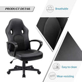 Furmax Office Chair Desk Leather Gaming Chair, High Back Ergonomic Adjustable Racing Chair