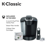 Keurig K-Classic Coffee Maker, Single Serve K-Cup Pod Coffee Brewer, 6 To 10 Oz. Brew Sizes, Black
