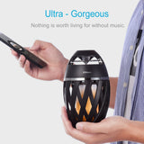 DIKAOU Led flame table lamp, Torch atmosphere Bluetooth speakers&Outdoor Portable Stereo Speaker