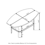 Furinno 11179CWN Simple Design Coffee Table, Columbia Walnut/Black