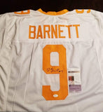 Derek Barnett Autographed Signed Custom White Jersey Memorabilia - JSA Authentic