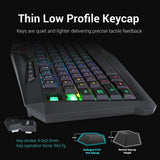 Redragon S101-BA PC Gaming Keyboard and Mouse Combo, Mousepad, Headset with Mic, Wired LED RGB Backlit Mouse w/ 3200 DPI for Windows Computer Gamers