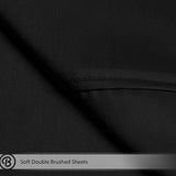Bare Home Twin Sheet Set - 1800 Ultra-Soft Microfiber Bed Sheets - Double Brushed Breathable Bedding - Hypoallergenic –  Deep Pocket (Twin, Black)