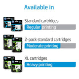 HP 63 | 2 Ink Cartridges | Black, Tri-color | F6U61AN, F6U62AN