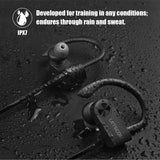 LETSCOM Bluetooth Headphones IPX7 Waterproof, Wireless Sport Earphones, BlackGray