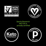 Premium MCT Oil derived only from Non-GMO Coconuts - 32oz BPA Free Bottle | Great in Keto Coffee,Tea, Smoothies & Salad Dressings | Non