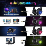 ONIKUMA Xbox One Headset Wired Stereo Gaming Headset for PS4/PC/Xbox One Controller/Laptop/iPad/Nintendo Switch, Noise Canceling Over-Ear （Black）