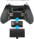 PDP Energizer Xbox One Controller Charger with Rechargeable Battery Pack for Two Wireless Controllers Charging Station Black (Package may Vary)