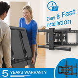 PERLESMITH Full Motion TV Wall Mount Bracket Dual Articulating Arms Bear up to 132lbs