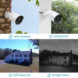 Reolink 5MP PoE Camera Outdoor/Indoor IP Security Video Surveillance Work with GA , IR Night Vision MotionDetection Audio Support SD Card