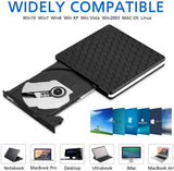 External DVD Drive for Laptop, Portable High-Speed USB-C&USB 3.0 CD Burner/DVD Reader Writer for PC Desktops, Compatible with Windows/Mac OSX/Linux