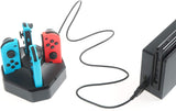 AmazonBasics Charging Station Dock for 4 Nintendo Switch Joy-con Controllers - 2.6 Foot Cable, Black