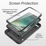 Black Case for iPhone 8 & iPhone 7, Full Body with Built-in Screen Protector Heavy Duty Protection, Black