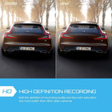 Both 1080P FHD Front and Rear Dual Lens Dash Cam in Car Camera Recorder Crosstour External GPS HDR Both 170°Wide Angle Motion Detection (CR900)