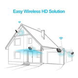 Zmodo Wireless Security Camera System (4 Pack) , Smart Home HD Indoor Outdoor WiFi IP Cameras with Night Vision, 1-month Free Cloud Recording