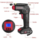 AUTSCA Air Compressor Electric Inflator Portable Air Compressor Low Noise Rechargeable Battery Handheld Emergency 12V 130PSI