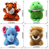 28 Piece Mini Plush Animal Toy Set, Cute Small Animals Plush Keychain Decoration for Themed Parties, Kindergarten Gift Giveaway