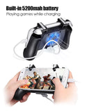 Pubg Mobile Controller with Cooling Fan 5200mah Power Bank, Mobile Gaming Trigger for PUBG/Fortnite/Rules of Survival, Phone Controller (Black)