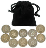 Instant Indian Head Cent Collection - 10 Different More Than 100 Year Old Dates