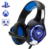 Beexcellent Gaming Headset for PS4 Xbox One PC Mac Controller Gaming Headphone with Crystal Stereo Bass Surround Sound, LED Light & Noise-Isolation