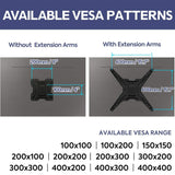 Mounting Dream Full Motion TV Wall Mounts Bracket with Perfect Center Design