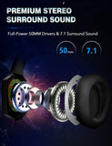RUNMUS Gaming Headset PS4 Headset with 7.1 Surround Sound, Xbox One Headset w/ Noise Canceling Microphone & LED Light, Compatible with PS4, Xbox One