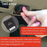 GPS Tracker Vyncs No Monthly Fee OBD, Real Time 3G Car GPS Tracking Trips Free 1 Year Data Plan Teen Unsafe Driving Alert Engine   (Black, 2.56)