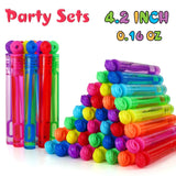 Bubble Wands Party Favors Pack of 64, Mini Neon Bubble Wands | Odor-Free Non-Toxic Kids’ Bath Toy/Birthday