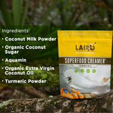 Laird Superfood Coffee Creamer Vegan Turmeric, 16 Ounce (Pack of 1)