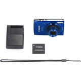 Canon PowerShot ELPH 190 is Digital Camera (Blue) with 10x Optical Zoom and Built-in Wi-Fi with 16GB SDHC + Replacement Battery + Protective Camera