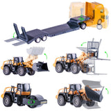 iPlay, iLearn Construction Vehicle Play Set, Crane, Trucks, Bulldozer, Trailer, Toys for Kids Boys