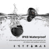 ENACFIRE Bluetooth 5.0 Wireless Headphones, Future Plus Wireless Earbuds 104 Cycle Playing Time IPX8 Waterproof Deep Bass Bluetooth Headphones