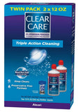Clear Care Cleaning & Disinfecting Solution with Lens Case, Twin Pack, 12-Ounces Each