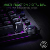 Razer Huntsman Elite Gaming Keyboard: Opto-Mechanical Key Switches - Instant Actuation - Chroma RGB Lighting - Magnetic Plush Wrist Rest- Matte Black